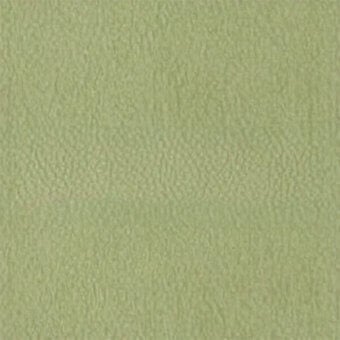 Green leather texture sample with granular nubuck finish, displaying a soft, desaturated sage tone and subtle surface irregularities.